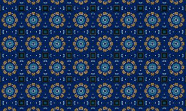 Raster Illustrasyon. Soyut elementlerle kusursuz desen.