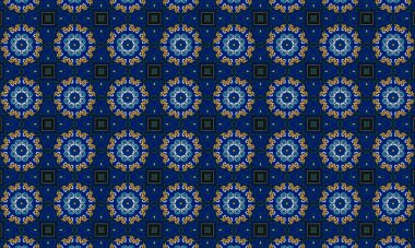 Raster Illustrasyon. Soyut elementlerle kusursuz desen.