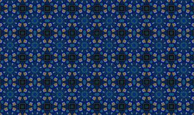 Raster Illustrasyon. Çiçeklerle kusursuz desen.