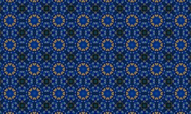 Raster Illustrasyon. Soyut elementlerle kusursuz desen.