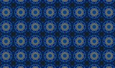Raster Illustrasyon. Soyut çiçeklerle kusursuz desen.