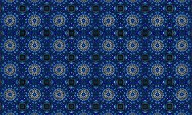 Raster Illustrasyon. Soyut çiçek süsüyle kusursuz desen.