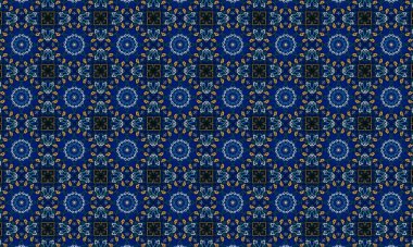 Raster Illustrasyon. Soyut elementlerle kusursuz desen.