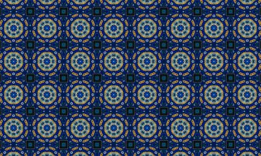 Raster Illustrasyon. Soyut elementlerle kusursuz desen.