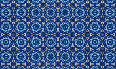 Raster Illustrasyon. Soyut elementlerle kusursuz desen.