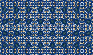 Raster Illustrasyon. Soyut elementlerle kusursuz desen.