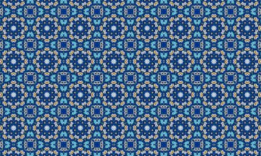 Raster Illustrasyon. Çiçeklerle kusursuz desen.