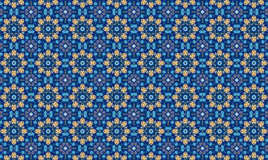 Raster Illustrasyon. Soyut elementlerle kusursuz desen.