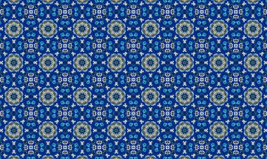 Raster Illustrasyon. Soyut elementlerle kusursuz desen.