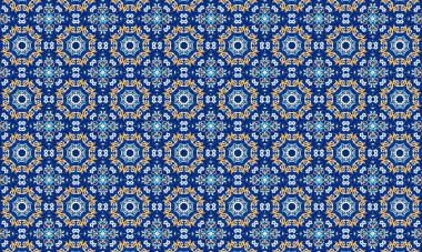 Raster Illustrasyon. Soyut elementlerle kusursuz desen.