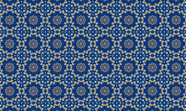 Raster Illustrasyon. Soyut çiçek süsüyle kusursuz desen.