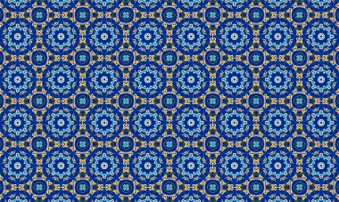 Raster Illustrasyon. Soyut elementlerle kusursuz desen.