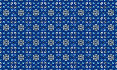 Raster Illustrasyon. Soyut elementlerle kusursuz desen.