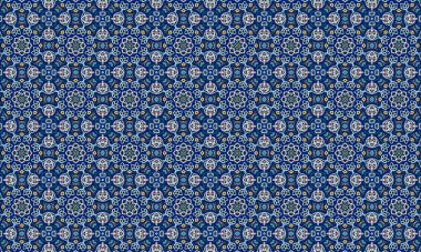 Raster Illustrasyon. Soyut elementlerle kusursuz desen.