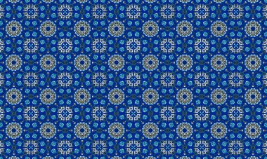 Raster Illustrasyon. Soyut elementlerle kusursuz desen.