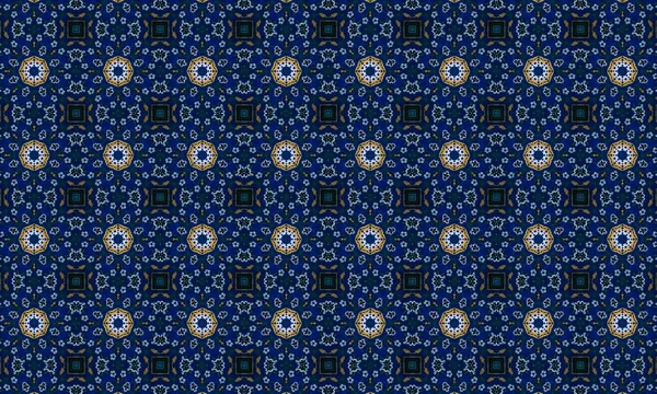 Soyut arkaplanı olan kusursuz bir model. Siyah ve mavi renkli klasik çiçek deseni..