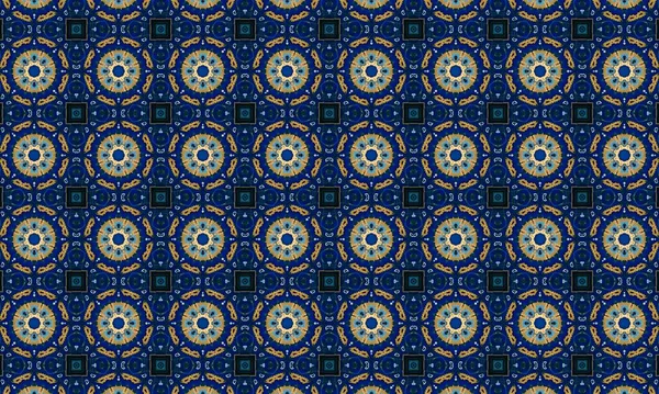 Soyut arkaplanı olan kusursuz bir model. Siyah ve mavi renkli klasik çiçek deseni..