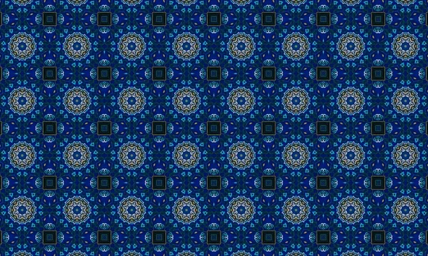 Raster Illustrasyon. Soyut çiçek süsüyle kusursuz desen.