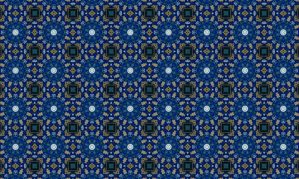 Raster Illustrasyon. Soyut çiçek süsüyle kusursuz desen.