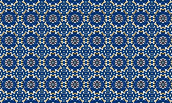 Raster Illustrasyon. Soyut çiçek süsüyle kusursuz desen.