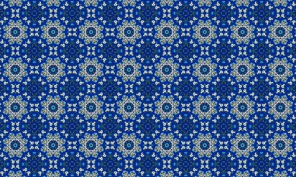 Raster Illustrasyon. Soyut çiçek süsüyle kusursuz desen.