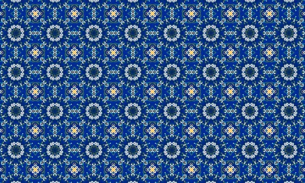 Raster Illustrasyon. Soyut çiçeklerle kusursuz desen.