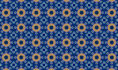 Raster Illustrasyon. Soyut elementlerle kusursuz desen.