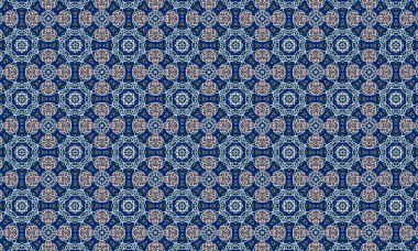 Raster Illustrasyon. Soyut çiçek süsüyle kusursuz desen.