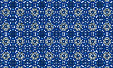 Raster Illustrasyon. Soyut elementlerle kusursuz desen.