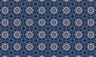 Raster Illustrasyon. Soyut elementlerle kusursuz desen.