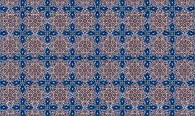 Raster Illustrasyon. Çiçeklerle kusursuz desen.