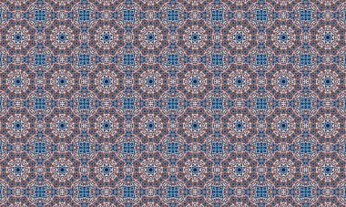 Raster Illustrasyon. Soyut şekilli kusursuz desen.