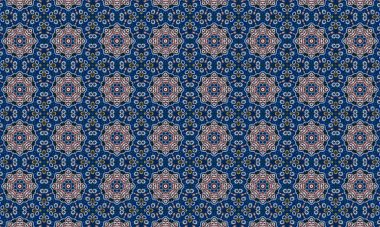 Raster Illustrasyon. Soyut elementlerle kusursuz desen.