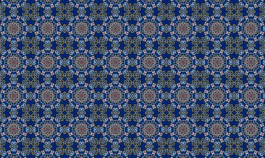 Raster Illustrasyon. Soyut çiçek süsüyle kusursuz desen.