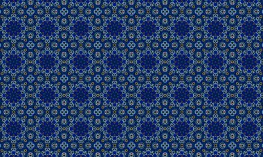 Raster Illustrasyon. Soyut çiçek süsüyle kusursuz desen.