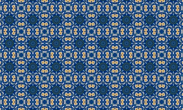 Raster Illustrasyon. Soyut çiçek süsüyle kusursuz desen.