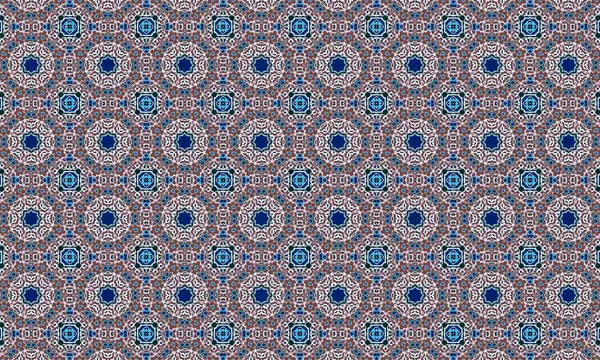 Raster Illustrasyon. Soyut çiçek şekilleriyle kusursuz bir desen..