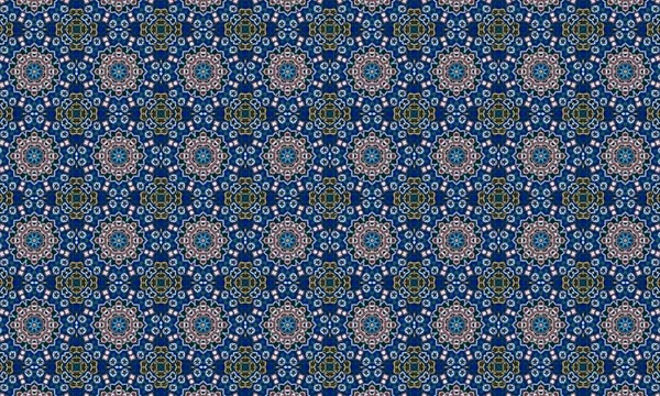 Raster Illustrasyon. Soyut çiçek süsüyle kusursuz desen.