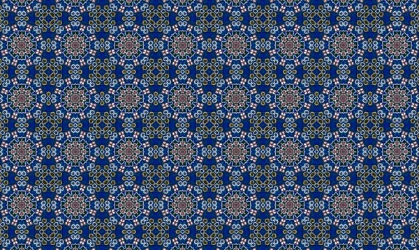 Raster Illustrasyon. Soyut çiçek süsüyle kusursuz desen.