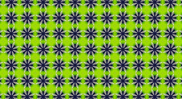 Yeşil ve beyaz çiçekli kusursuz desen