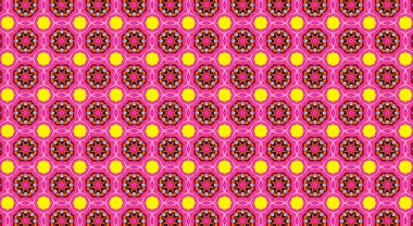 Raster Illustrasyon. Soyut çiçeklerle kusursuz desen.