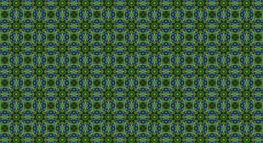 Raster Illustrasyon. Soyut çiçeklerle kusursuz desen.