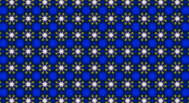 Mavi ve beyaz kar taneleriyle soyut arkaplan