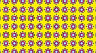 Raster Illustrasyon. Soyut çiçeklerle kusursuz desen.