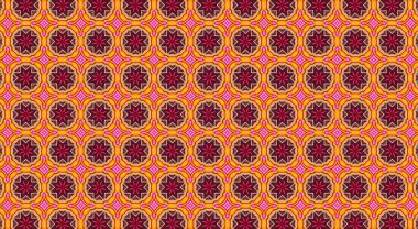 Raster Illustrasyon. Soyut elementlerle kusursuz desen.