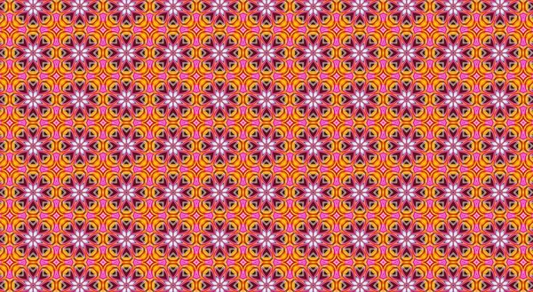 Raster Illustrasyon. Soyut çiçeklerle kusursuz desen.