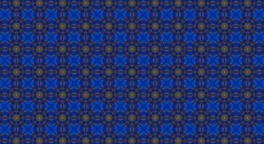 Raster Illustrasyon. Soyut çiçek süsüyle kusursuz desen.