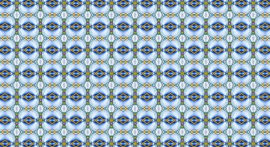 Geometrik şekilli, kusursuz desenli bir sınır. resimleme