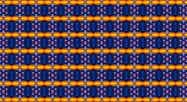 Geometrik şekilli, kusursuz desenli bir sınır. resimleme