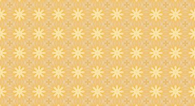 Soyut çiçeklerle kusursuz desen. vektör illüstrasyonu